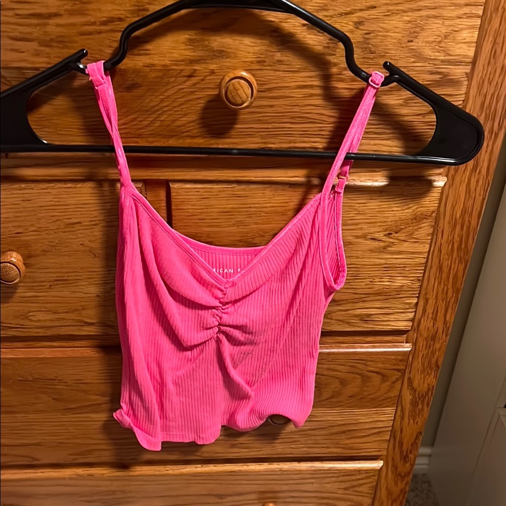 Pink American Eagle Ribbed Camisole Top